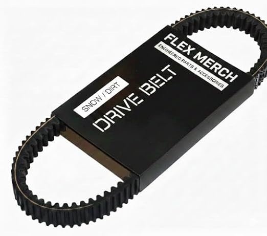 FLEX MERCH CVT drive belt in branded Snow and Dirt packaging